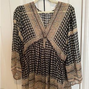 Women’s Rose & Olive sheer bohemian blouse